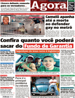 Capa do jornal Agora 27/12/2016