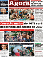 Capa do jornal Agora 28/12/2016