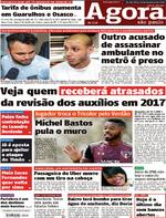 Capa do jornal Agora 29/12/2016