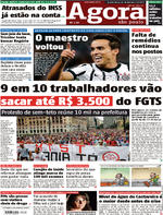 Capa do jornal Agora 01/02/2017