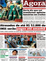 Capa do jornal Agora 03/01/2017