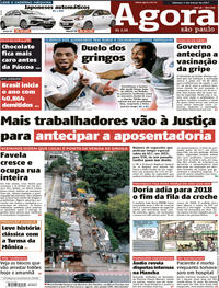 Capa do jornal Agora 04/03/2017
