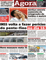 Capa do jornal Agora 07/01/2017