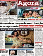 Capa do jornal Agora 08/01/2017