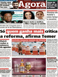 Capa do jornal Agora 08/03/2017