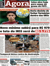 Capa do jornal Agora 08/04/2017