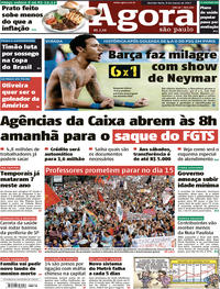 Capa do jornal Agora 09/03/2017