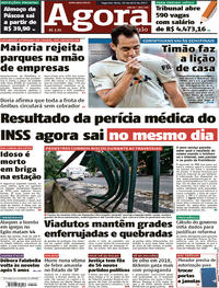 Capa do jornal Agora 10/04/2017