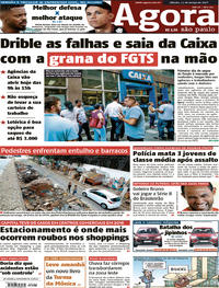 Capa do jornal Agora 11/03/2017