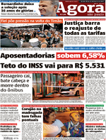 Capa do jornal Agora 12/01/2017
