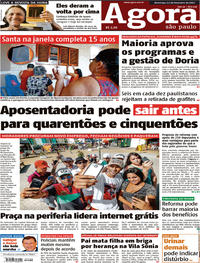 Capa do jornal Agora 12/02/2017
