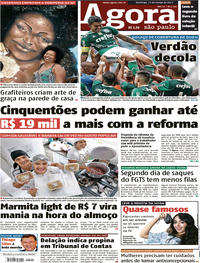 Capa do jornal Agora 12/03/2017
