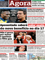 Capa do jornal Agora 13/01/2017