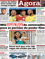 Capa do jornal Agora 14/01/2017