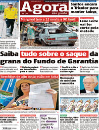 Capa do jornal Agora 15/02/2017