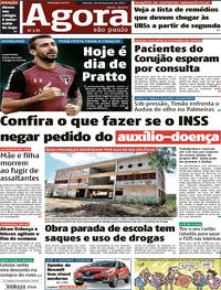 Capa do jornal Agora 18/02/2017