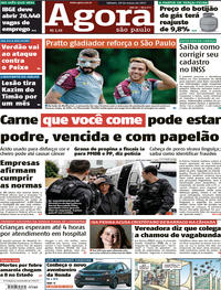 Capa do jornal Agora 18/03/2017