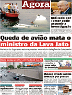 Capa do jornal Agora 20/01/2017