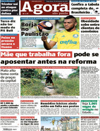 Capa do jornal Agora 21/02/2017