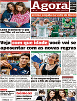 Capa do jornal Agora 22/01/2017
