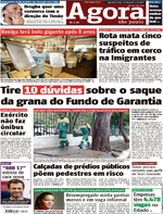 Capa do jornal Agora 23/01/2017