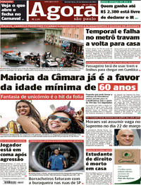 Capa do jornal Agora 23/02/2017