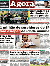 Capa do jornal Agora 23/03/2017