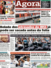 Capa do jornal Agora 24/02/2017