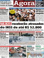 Capa do jornal Agora 26/01/2017
