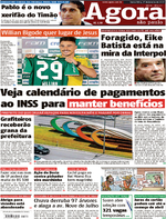 Capa do jornal Agora 27/01/2017