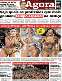 Capa do jornal Agora 27/02/2017