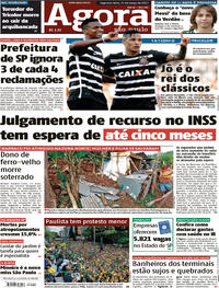 Capa do jornal Agora 27/03/2017