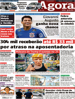 Capa do jornal Agora 28/01/2017