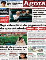 Capa do jornal Agora 31/01/2017