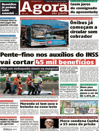Capa do jornal Agora 31/03/2017