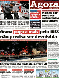 Capa do jornal Agora 31/08/2017