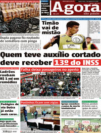 Capa do jornal Agora 03/08/2018