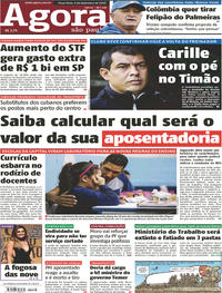 Capa do jornal Agora 04/12/2018