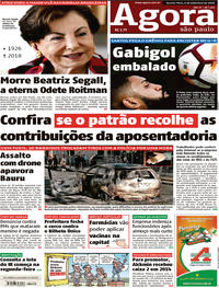 Capa do jornal Agora 06/09/2018