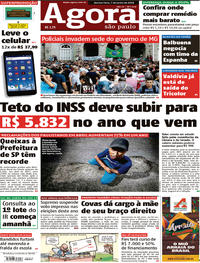 Capa do jornal Agora 07/06/2018