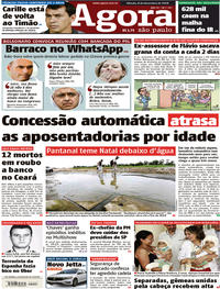 Capa do jornal Agora 08/12/2018