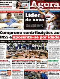 Capa do jornal Agora 09/09/2018