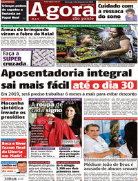 Capa do jornal Agora 09/12/2018