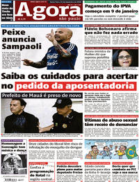 Capa do jornal Agora 14/12/2018