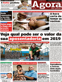 Capa do jornal Agora 22/07/2018