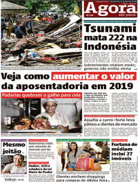 Capa do jornal Agora 24/12/2018