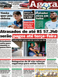 Capa do jornal Agora 28/07/2018