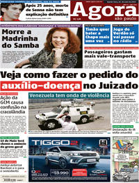 Capa do jornal Agora 01/05/2019