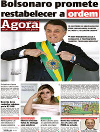 Capa do jornal Agora 02/01/2019