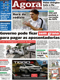 Capa do jornal Agora 03/05/2019